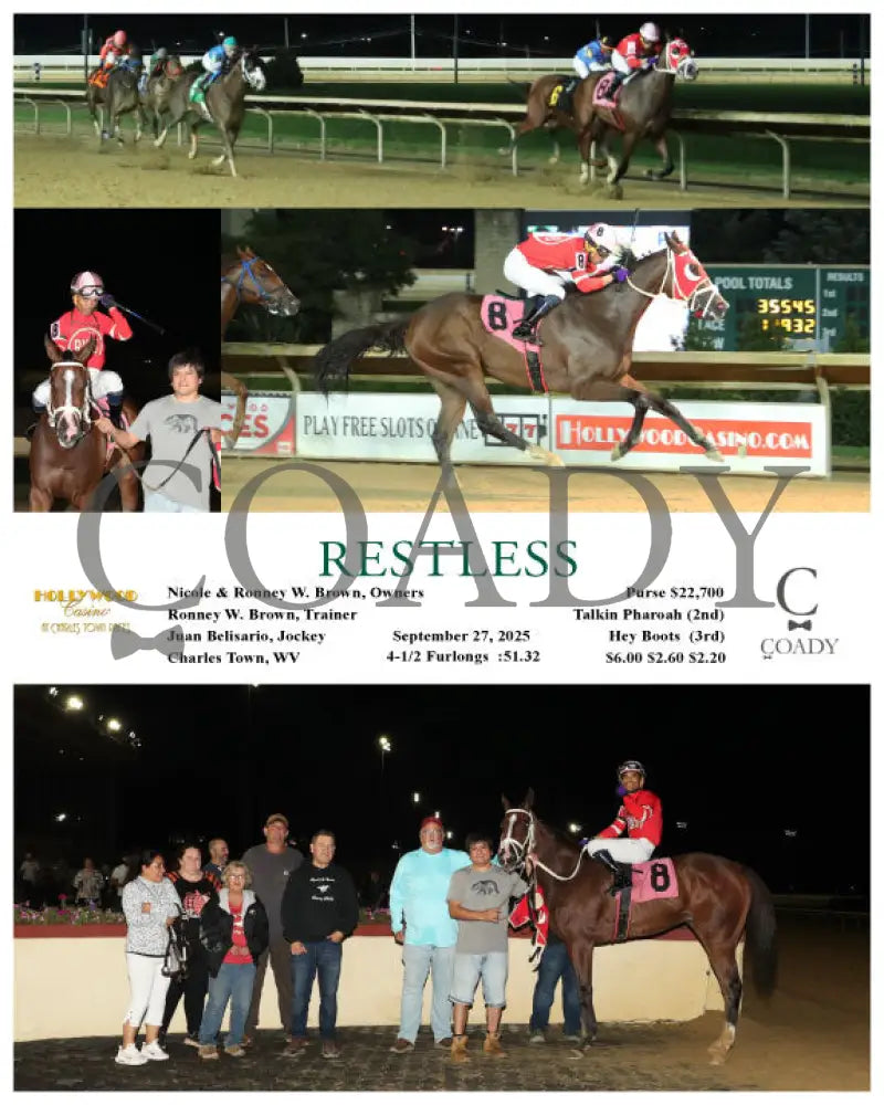 RESTLESS - 09-27-25 - R07 - CT Hollywood Casino at Charles Town Races