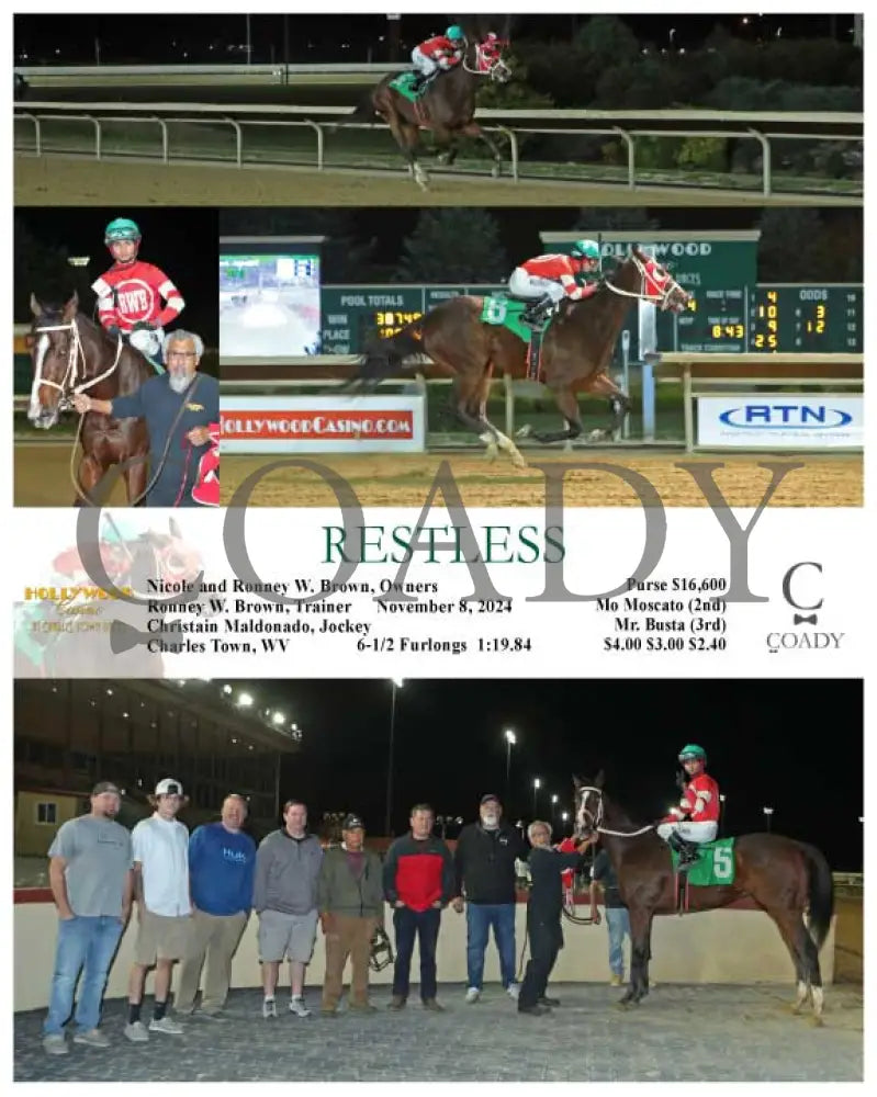 Restless - 11-08-24 R04 Ct Hollywood Casino At Charles Town Races