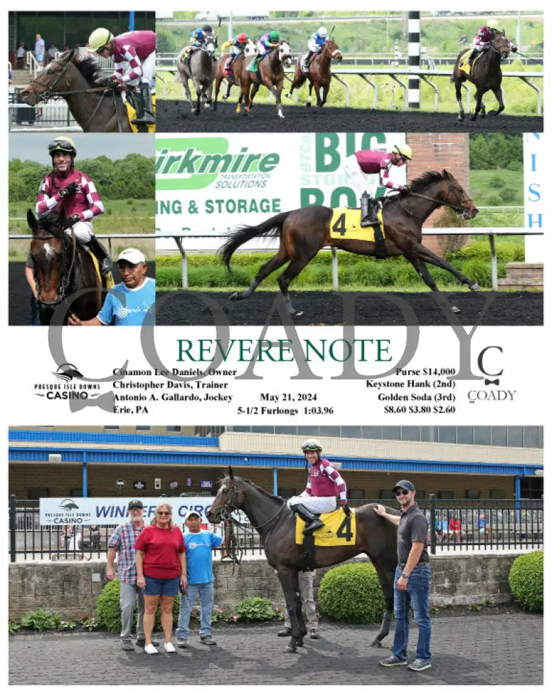 Revere Note - 05-21-24 R02 Pid Presque Isle Downs