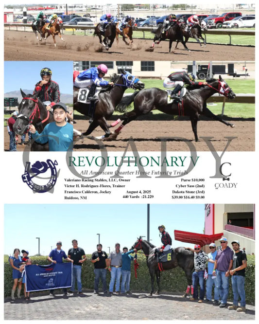 REVOLUTIONARY V - All American Quarter Horse Futurity Trials - 08-04-25 - R08 - RUI Ruidoso Downs