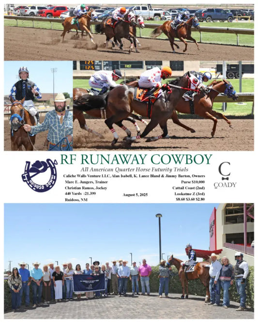 RF RUNAWAY COWBOY - All American Quarter Horse Futurity Trials - 08-05-25 - R06 - RUI Ruidoso Downs