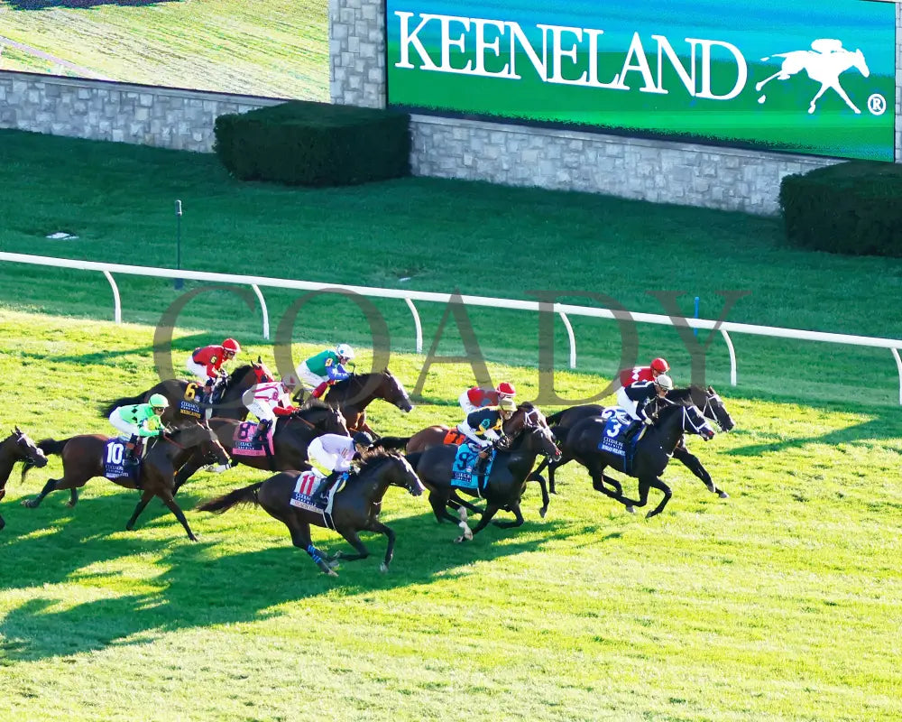 RHETORICAL - 100425 - Race 10 - KEE - Aerial First Pass 01 Keeneland