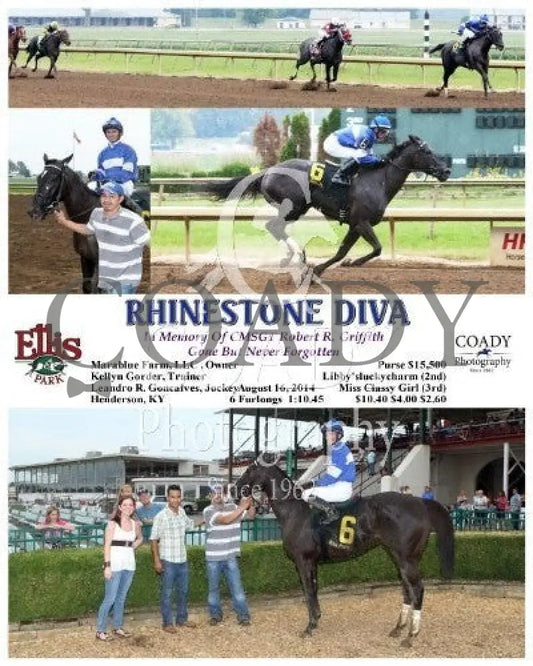 Rhinestone Diva - 081614 Race 05 Elp Ellis Park