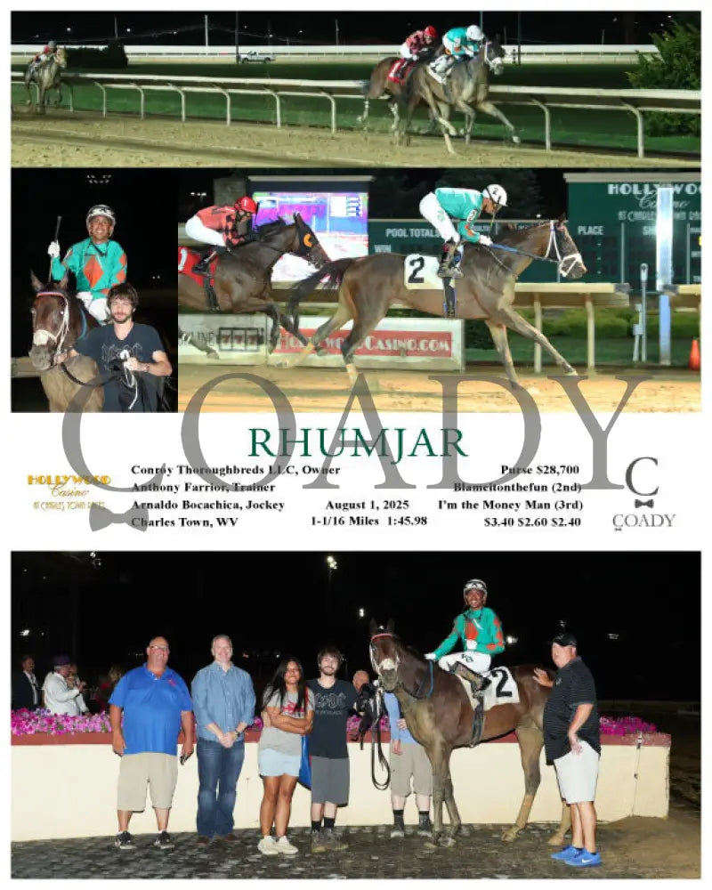 RHUMJAR - 08-01-25 - R06 - CT Hollywood Casino at Charles Town Races