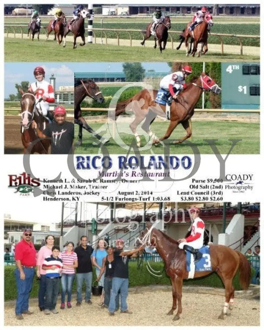 Rico Rolando - 080214 Race 09 Elp Ellis Park