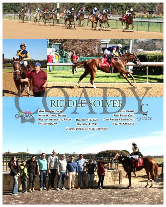 RIDDLE SOLVER - 12-12-25 - R03 - OP Oaklawn Park