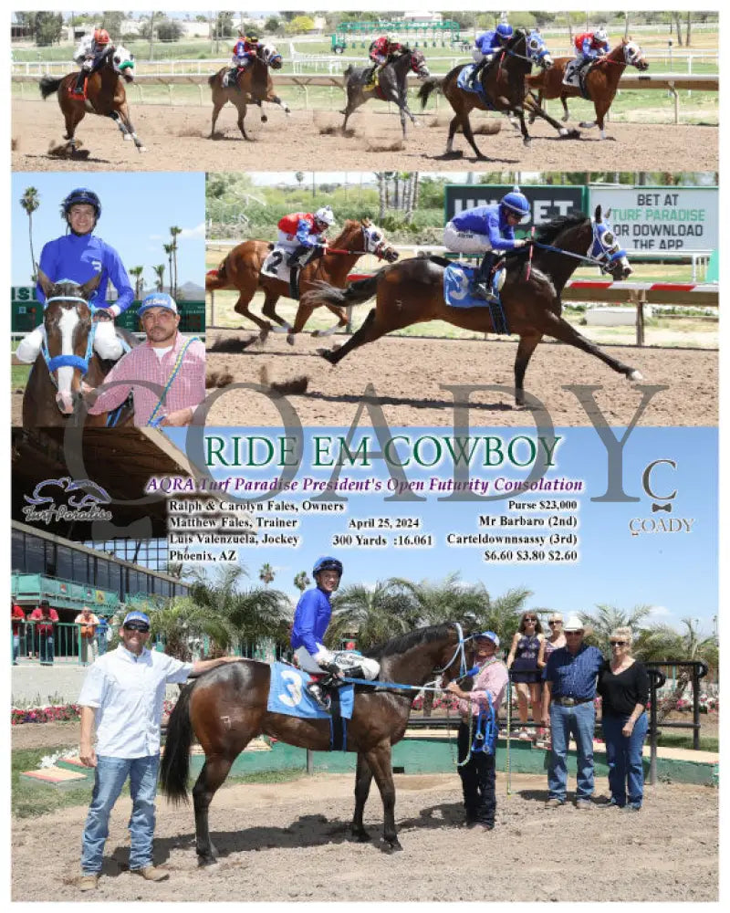 Ride Em Cowboy - Aqra Turf Paradise President’s Open Futurity Consolation 04-25-24 R01 Tup