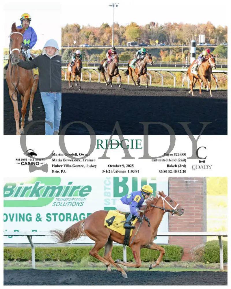 RIDGIE - 10-09-25 - R05 - PID Presque Isle Downs