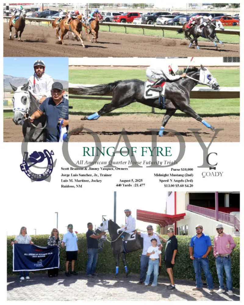 RING OF FYRE - All American Quarter Horse Futurity Trials - 08-05-25 - R12 - RUI Ruidoso Downs