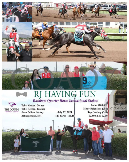 Rj Having Fun - Rainbow Quarter Horse Invitational Stakes 07-27-24 R08 Alb Downs At Albuquerque
