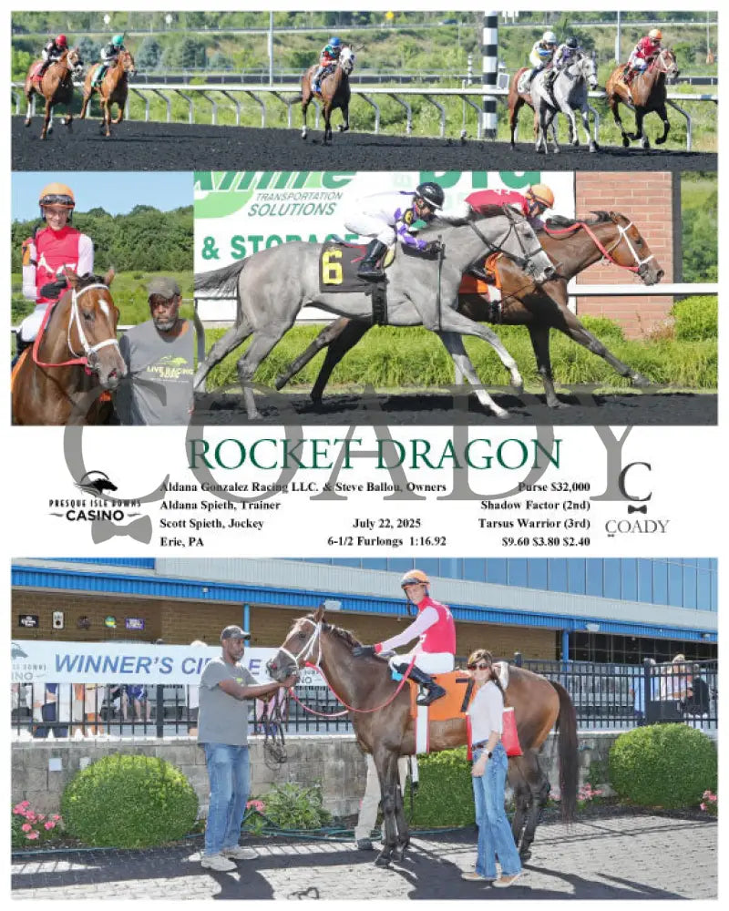 ROCKET DRAGON - 07-22-25 - R04 - PID Presque Isle Downs