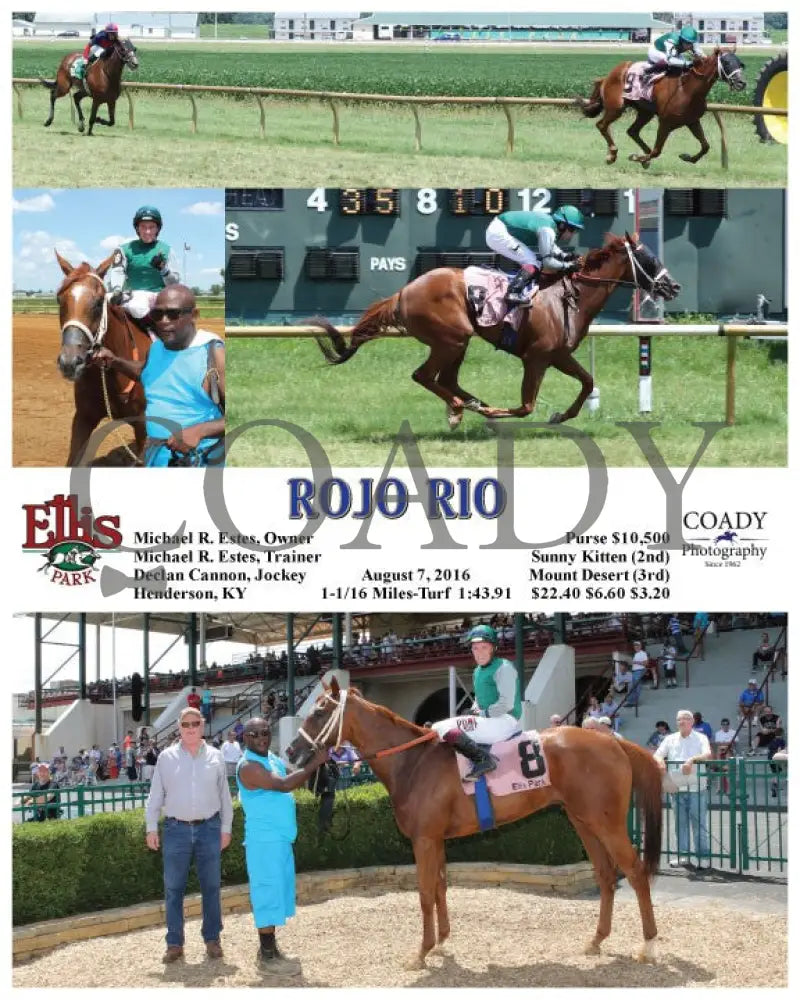 Rojo Rio - 080716 Race 03 Elp Ellis Park