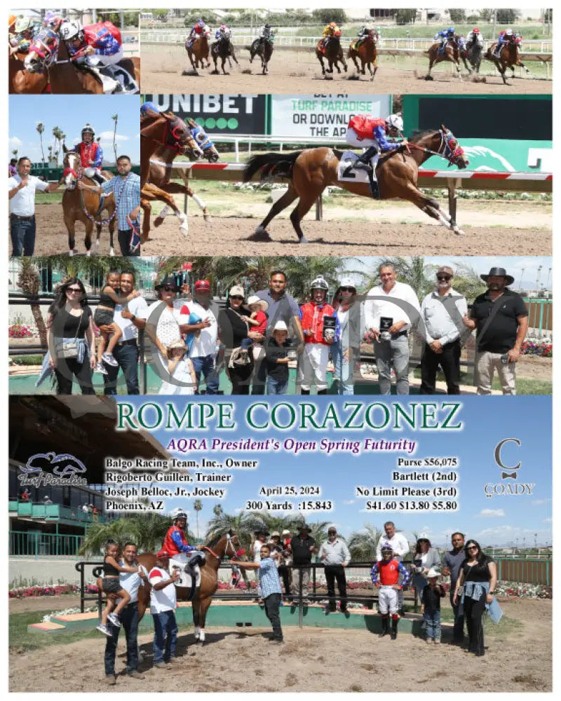 Rompe Corazonez - Aqra President’s Open Spring Futurity 04-25-24 R02 Tup Turf Paradise