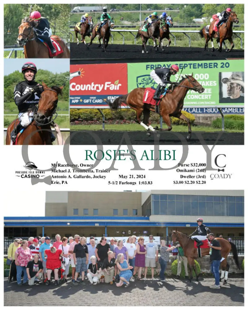 Rosie’s Alibi - 05-21-24 R04 Pid Presque Isle Downs