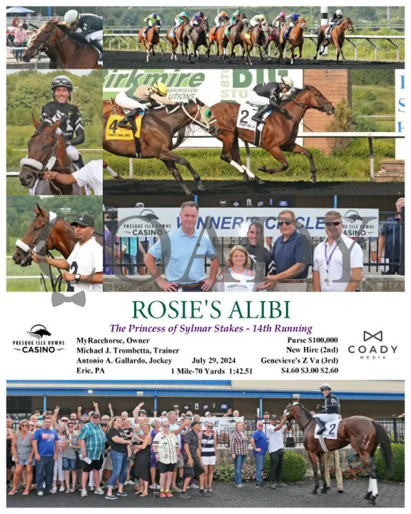 Rosie’s Alibi - The Princess Of Sylmar Stakes 14Th Running 07-29-24 R07 Pid Presque Isle Downs