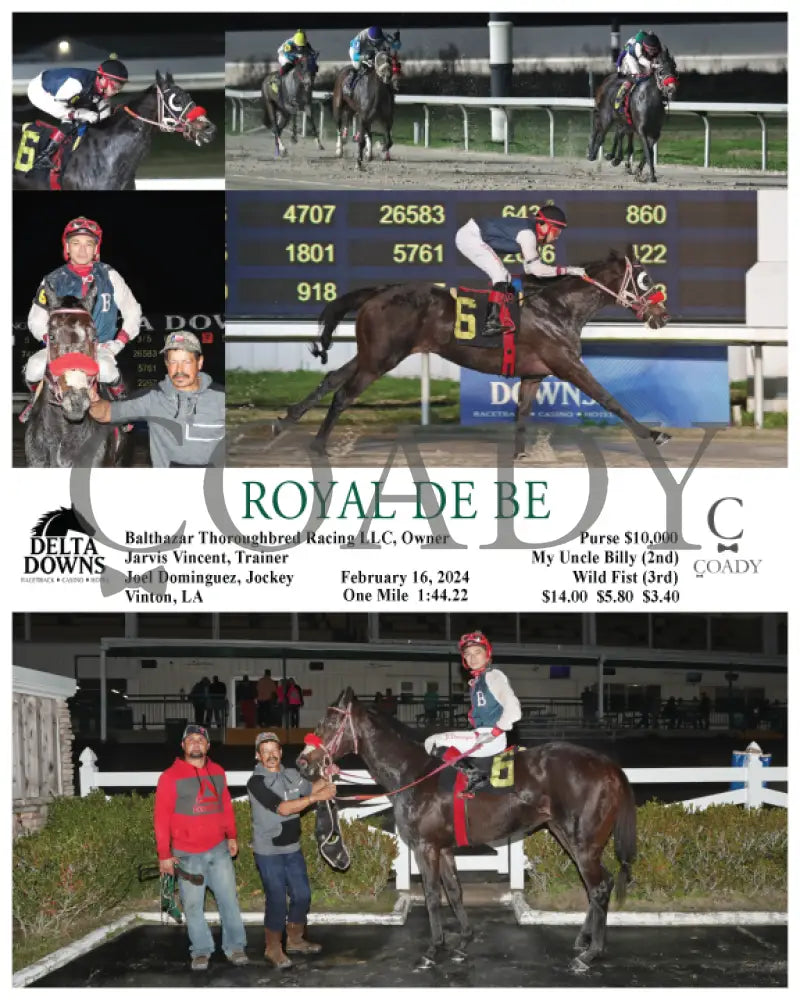 Royal De Be - 02 - 16 - 24 R06 Ded Delta Downs