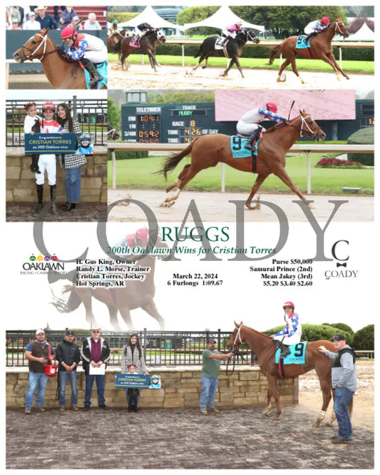 Ruggs - 200Th Oaklawn Wins For Cristian Torres 03 - 22 - 24 R08 Op Park