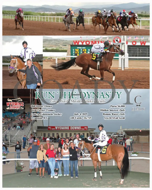RUN THE DYNASTY - Gary Waite Maiden Stakes Trials - 07-04-25 - R09 - WYO Wyoming Downs