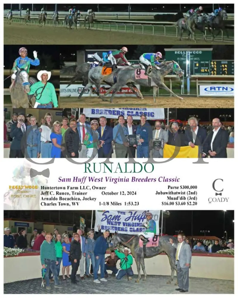 Runaldo - Sam Huff West Virginia Breeders Classic 10-12-24 R08 Ct Hollywood Casino At Charles Town