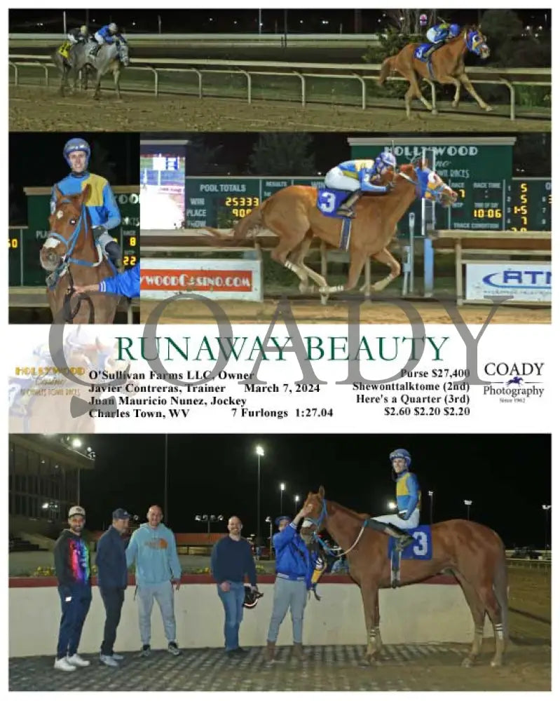 Runaway Beauty - 03 - 07 - 24 R07 Ct Hollywood Casino At Charles Town Races