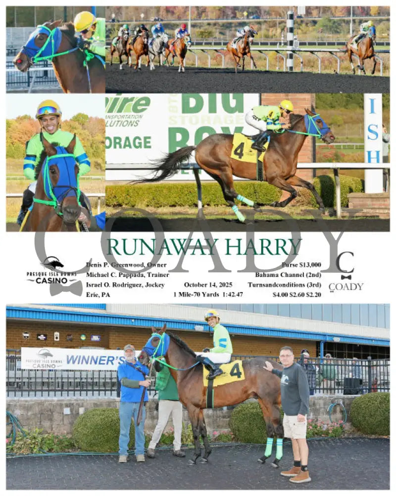RUNAWAY HARRY - 10-14-25 - R04 - PID Presque Isle Downs