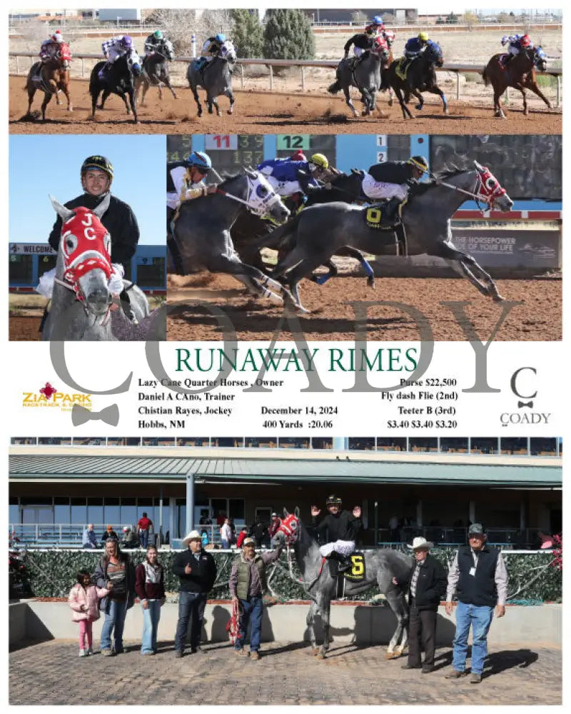 Runaway Rimes - 12-14-24 R02 Zia (Copy) Zia Park