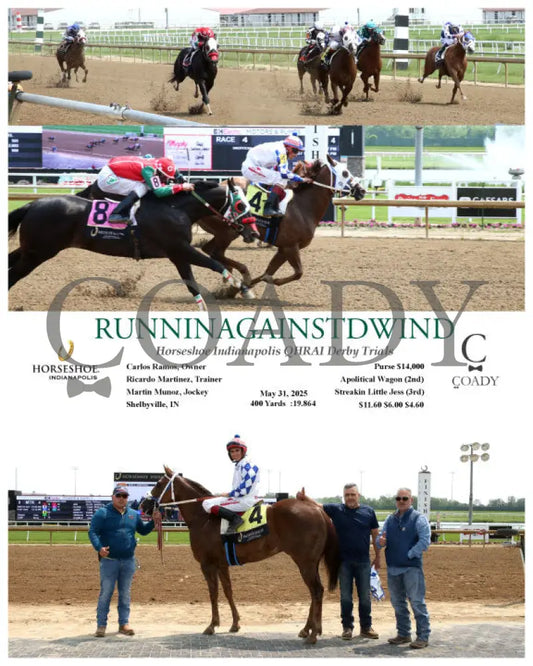 RUNNINAGAINSTDWIND - Horseshoe Indianapolis QHRAI Derby Trials - 05-31-25 - R04 - IND Indiana Grand