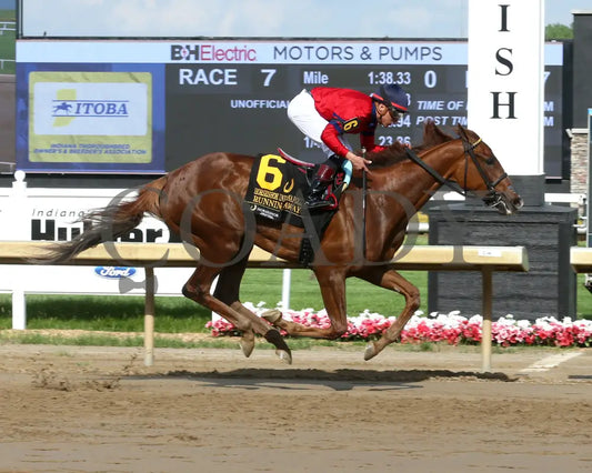 RUNNING AWAY - Horseshoe Indianapolis - 17th Running - 05-14-25 - R07 - Horseshoe Indiana - Finish 01 - Sammantha