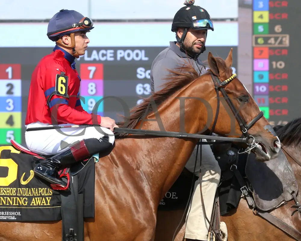 RUNNING AWAY - Horseshoe Indianapolis - 17th Running - 05-14-25 - R07 - Horseshoe Indiana - Post Parade 01 - Sammantha