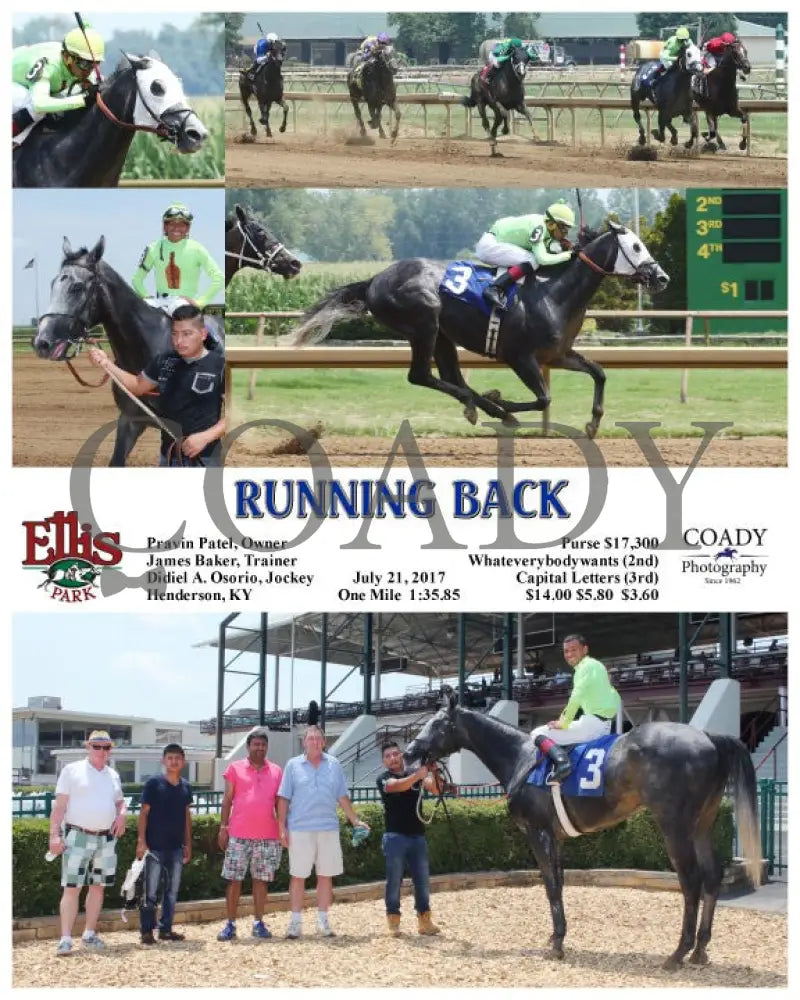 Running Back - 072117 Race 01 Elp Ellis Park