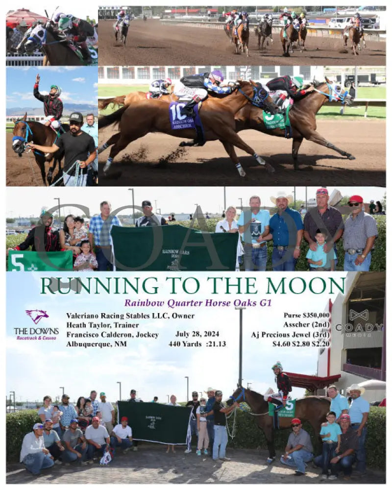 Running To The Moon - Rainbow Quarter Horse Oaks G1 07-28-24 R11 Alb Downs At Albuquerque