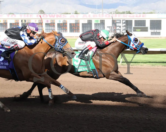 Running To The Moon - Rainbow Quarter Horse Oaks G1 07-28-24 R11 The Downs At Albuquerque Finish