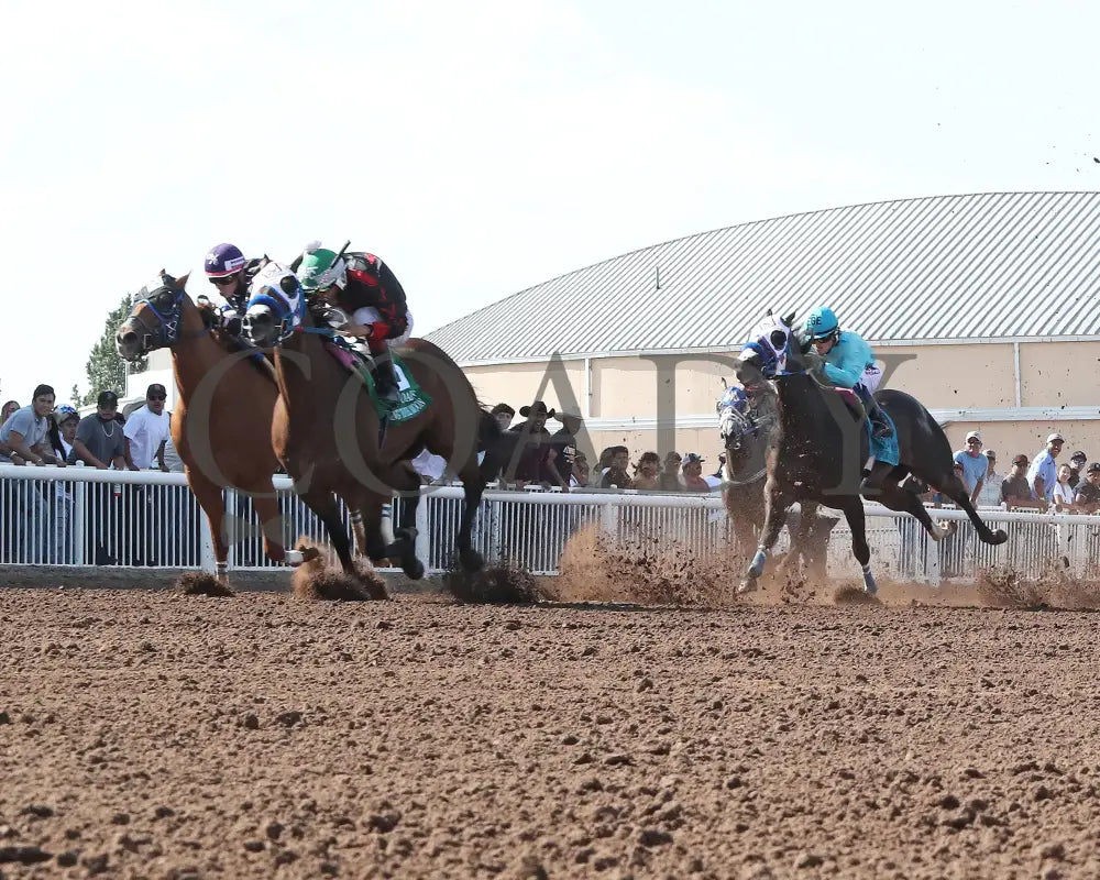 Running To The Moon - Rainbow Quarter Horse Oaks G1 07-28-24 R11 The Downs At Albuquerque Under Rail