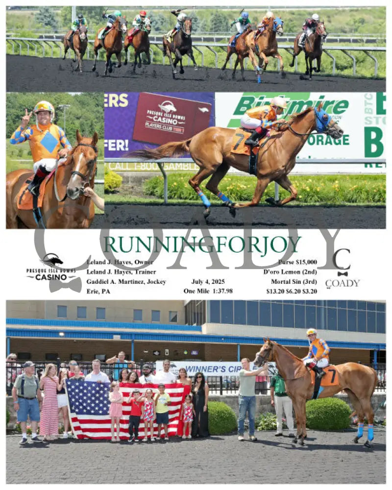 RUNNINGFORJOY - 07-04-25 - R05 - PID Presque Isle Downs