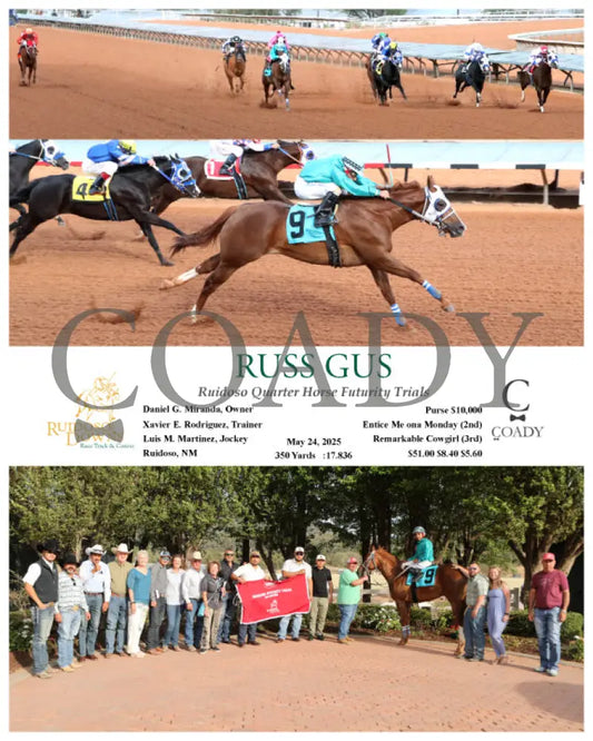 RUSS GUS - Ruidoso Quarter Horse Futurity Trials - 05-24-25 - R15 - RUI Ruidoso Downs