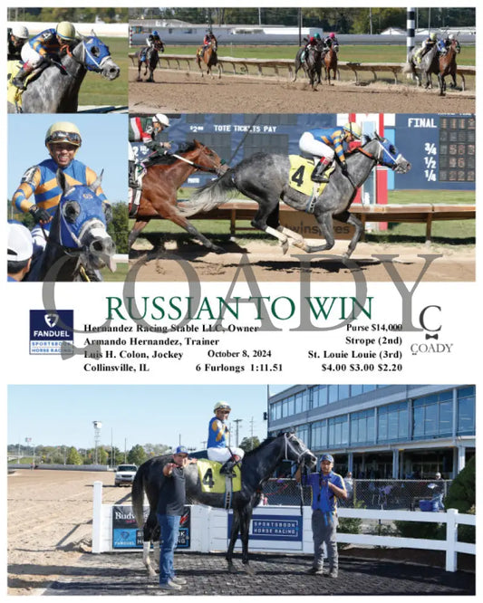 Russian To Win - 10-08-24 R06 Fan Fanduel Sportsbook Horse Racing