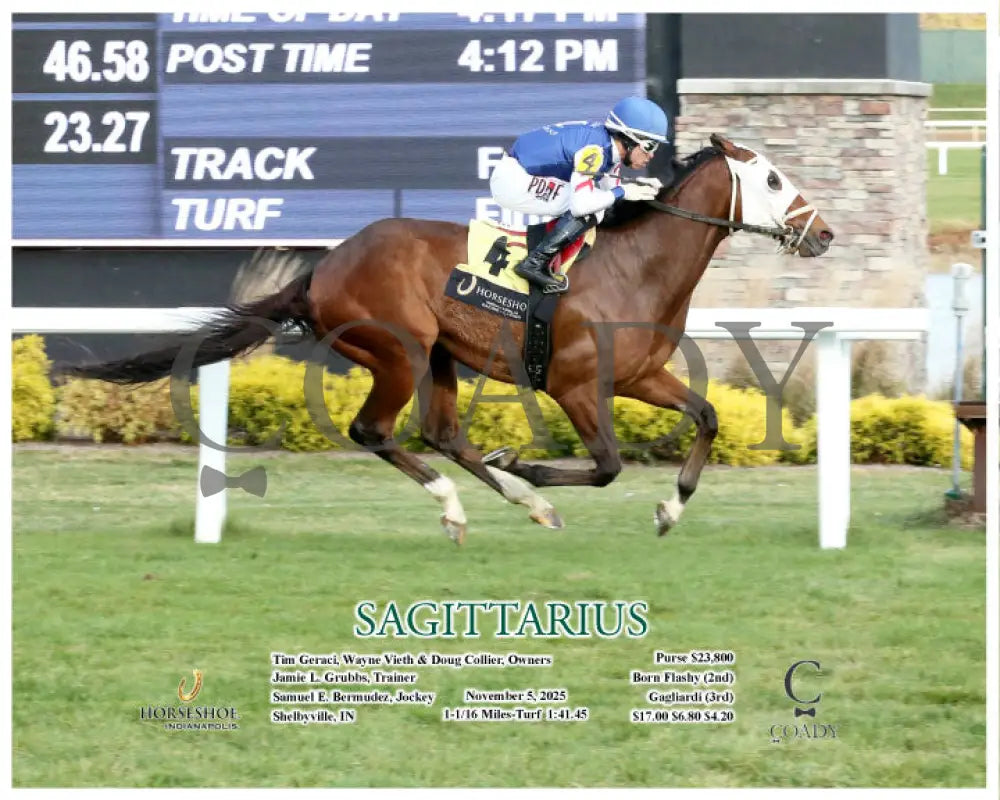 SAGITTARIUS - 11-05-25 - R05 - IND - Action Indiana Grand
