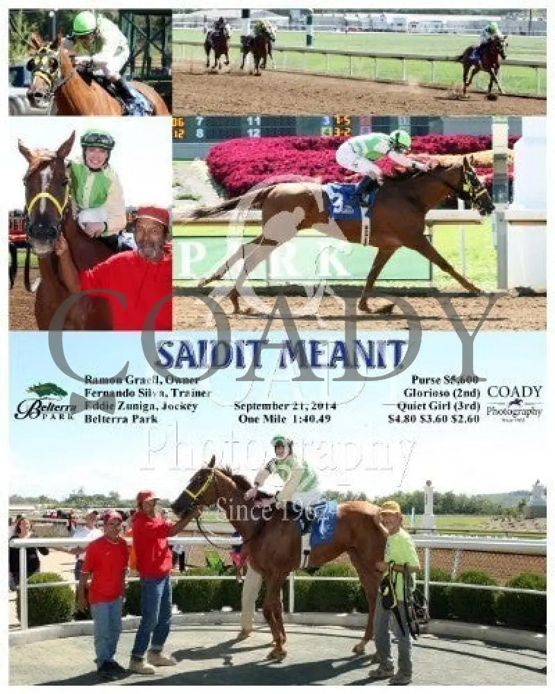 Saidit Meanit - 092114 Race 01 Btp Belterra Park