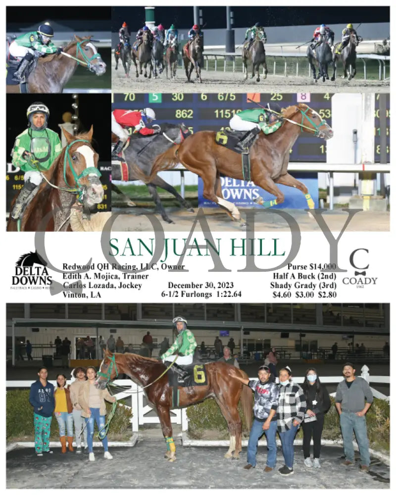 San Juan Hill - 12-30-23 R07 Ded Delta Downs