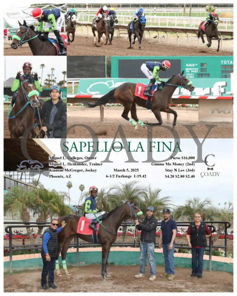 SAPELLO LA FINA - 03-05-25 - R03 - TUP Turf Paradise