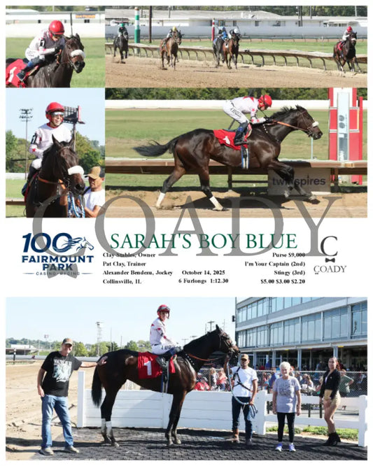 SARAH’S BOY BLUE - 10-14-25 - R02 - FP Fanduel Sportsbook Horse Racing