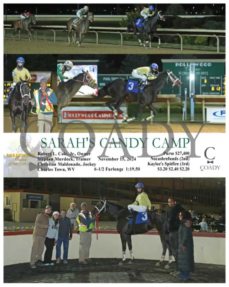Sarah’s Candy Camp - 11-15-24 R03 Ct Hollywood Casino At Charles Town Races