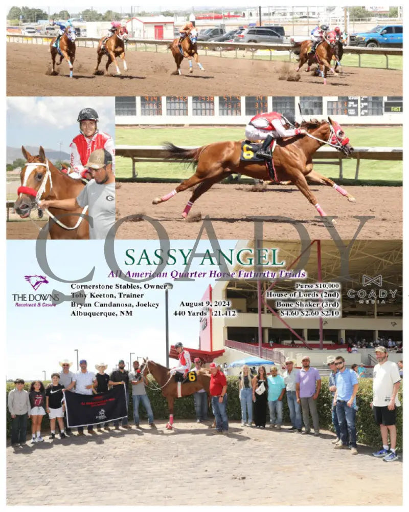 Sassy Angel - All American Quarter Horse Futurity Trials 08-09-24 R07 Alb Downs At Albuquerque
