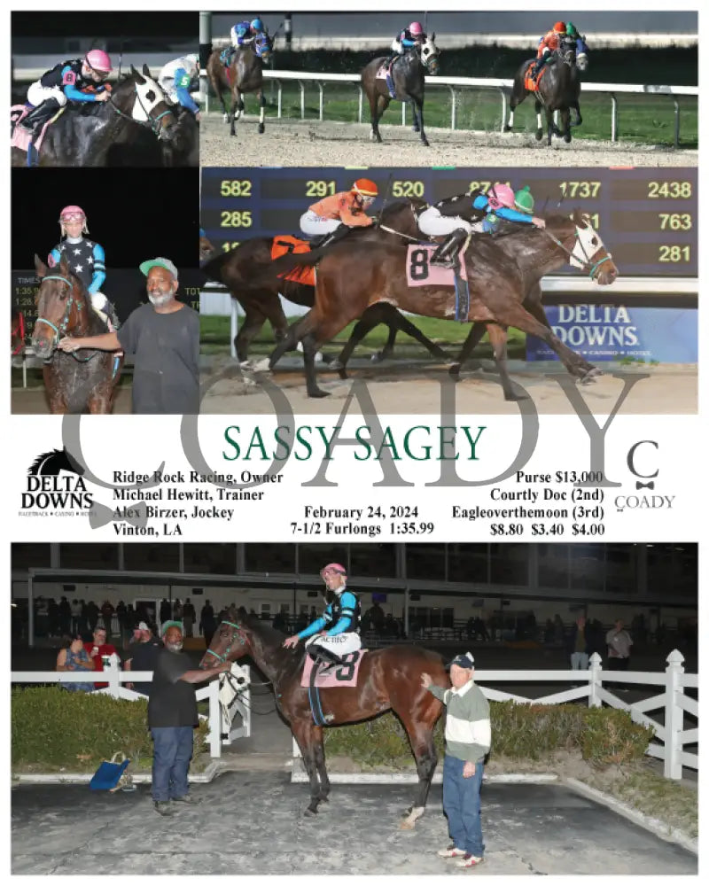 Sassy Sagey - 02 - 24 - 24 R05 Ded Delta Downs