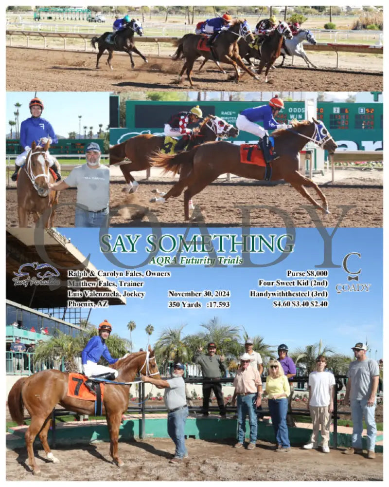 Say Something - Aqra Futurity Trials 11-30-24 R03 Tup Turf Paradise