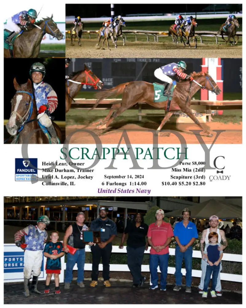 Scrappy Patch - 09-14-24 R02 Fan Fanduel Sportsbook Horse Racing