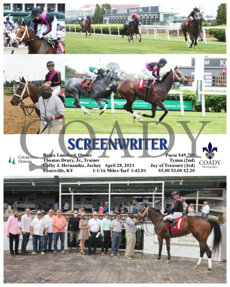 Screenwriter - 04-28-21 R04 Cd Churchill Downs