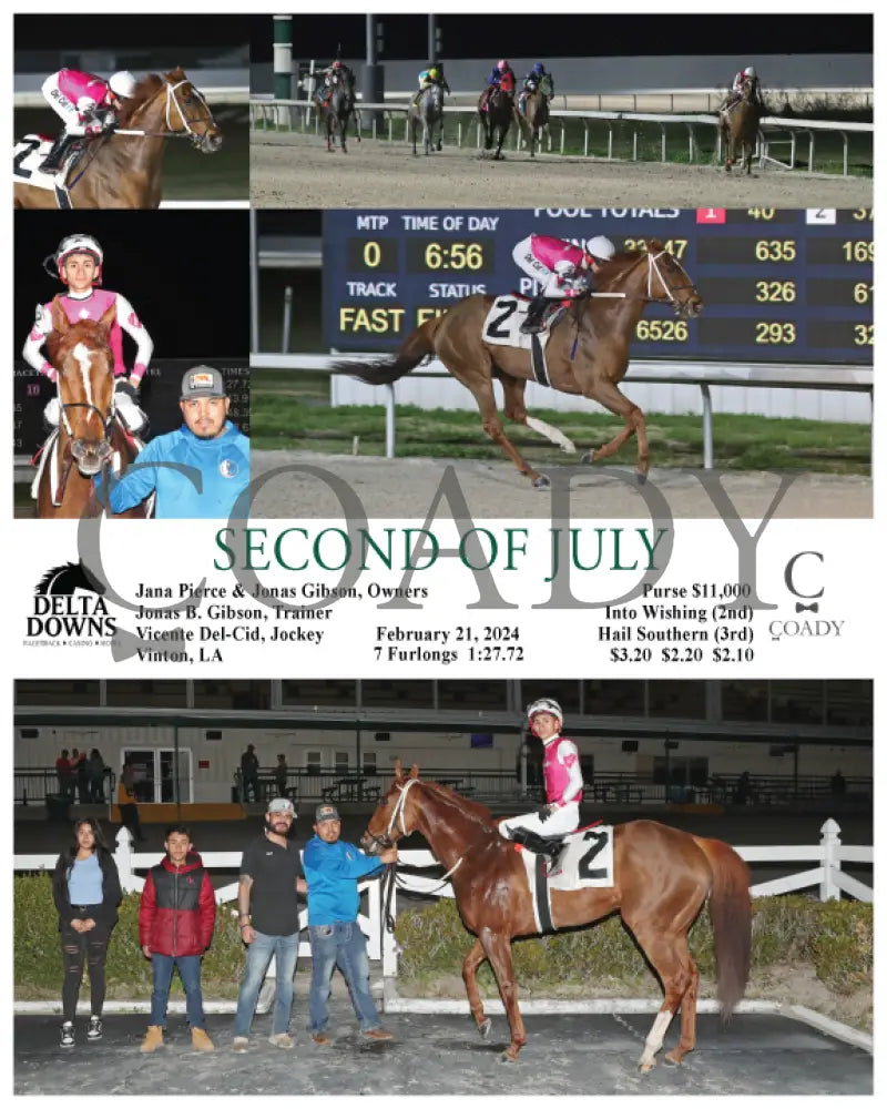 Second Of July - 02 - 21 - 24 R04 Ded Delta Downs