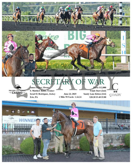 SECRETARY OF WAR - 06-23-25 - R04 - PID Presque Isle Downs