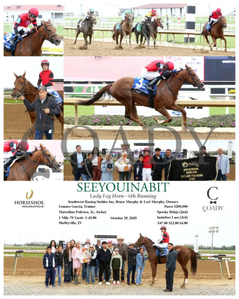SEEYOUINABIT - Lady Fog Horn - 6th Running - 10-25-25 - R03 - IND Indiana Grand